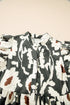 Bohemian Floral Print Flutter Sleeve Button Detail Ruffled Hem Mini Dress